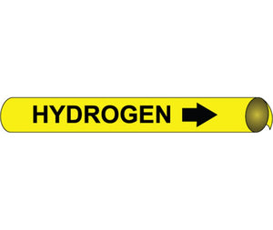PIPEMARKER STRAP-ON, HYDROGEN B/Y, FITS OVER 10" PIPE