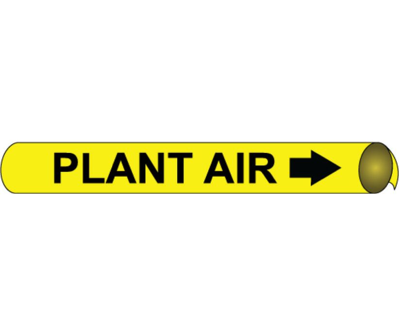 PIPEMARKER STRAP-ON, PLANT AIR B/Y, FITS OVER 10