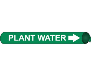 PIPEMARKER STRAP-ON, PLANT WATER W/G, FITS OVER 10" PIPE