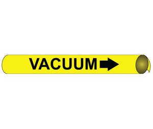 PIPEMARKER STRAP-ON, VACUUM B/Y, FITS OVER 10" PIPE