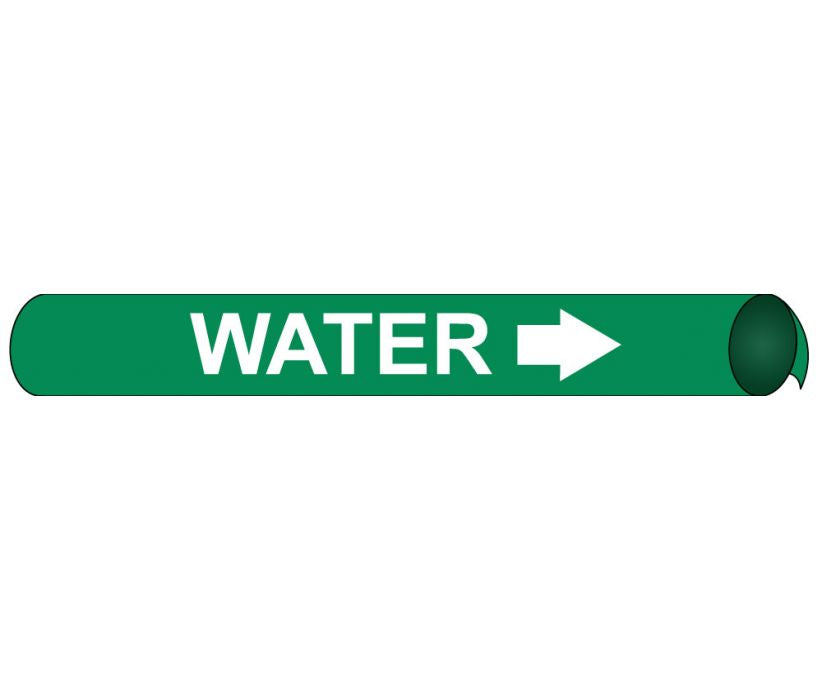 PIPEMARKER STRAP-ON, WATER W/G, FITS OVER 10