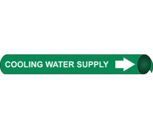PIPEMARKER STRAP-ON, COOLING WATER SUPPLY W/G, FITS OVER 10" PIPE