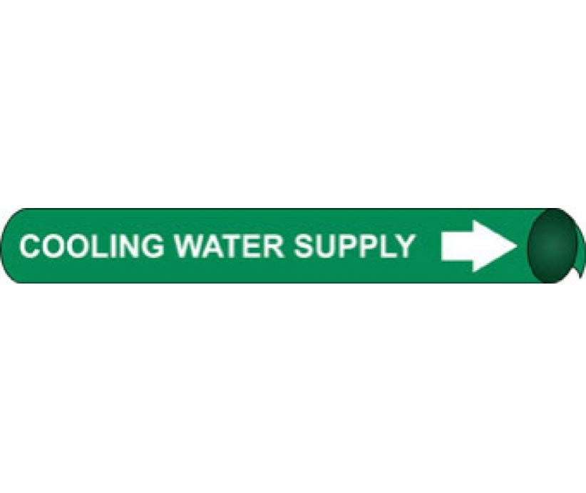 PIPEMARKER STRAP-ON, COOLING WATER SUPPLY W/G, FITS OVER 10