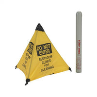 HANDY CONE FLOOR SIGN, DO NOT ENTER RESTROOM CLOSED FOR CLEANING, 18"