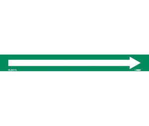PIPEMARKER, PS VINYL, DIRECTIONAL ARROWS, GREEN, 1X9  3/4" CAP HEIGHT