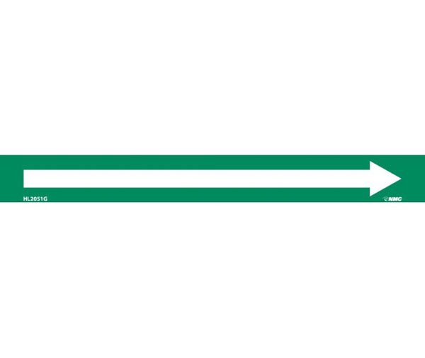 PIPEMARKER, PS VINYL, DIRECTIONAL ARROWS, GREEN, 1X9  3/4