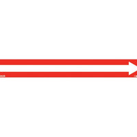 PIPEMARKER, PS VINYL, DIRECTIONAL ARROWS, RED, 1X9  3/4" CAP HEIGHT