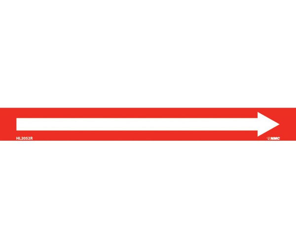 PIPEMARKER, PS VINYL, DIRECTIONAL ARROWS, RED, 1X9  3/4