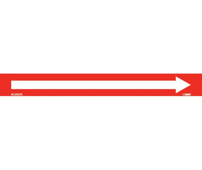 PIPEMARKER, PS VINYL, DIRECTIONAL ARROWS, RED, 1X9  3/4
