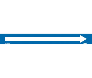 PIPEMARKER, PS VINYL, DIRECTIONAL ARROWS, BLUE, 1X9  3/4" CAP HEIGHT