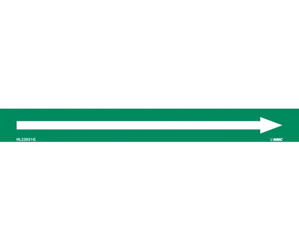 PIPEMARKER, PS VINYL, DIRECTIONAL ARROWS, GREEN, 1X9 1/2