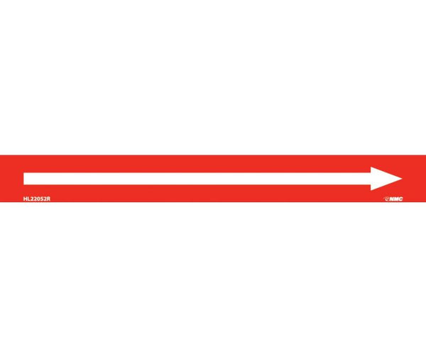 PIPEMARKER, PS VINYL, DIRECTIONAL ARROWS, RED, 1X9 1/2