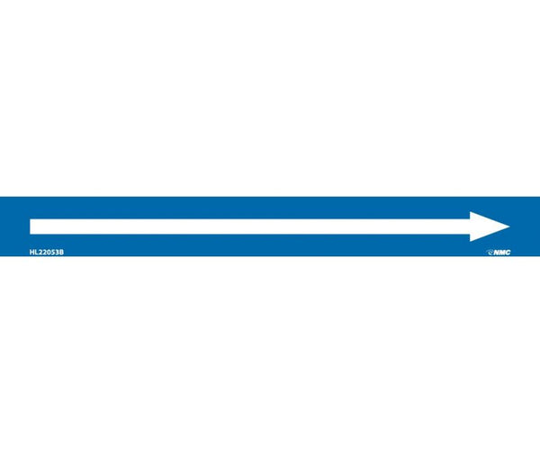 PIPEMARKER, PS VINYL, DIRECTIONAL ARROWS, BLUE, 1X9 1/2