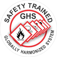 Safety Trained GHS Globally Harmonized System Helmet Markers