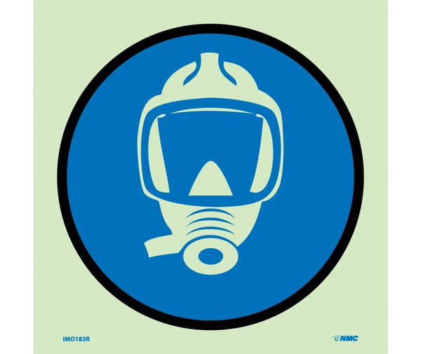 IMO, SYMBOL, BREATHING APPARATUS, 6X6, GLOW RIGID LAMINATED
