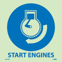 IMO, SYMBOL, START ENGINE, 6X6, GLOW VINYL LAMINATED