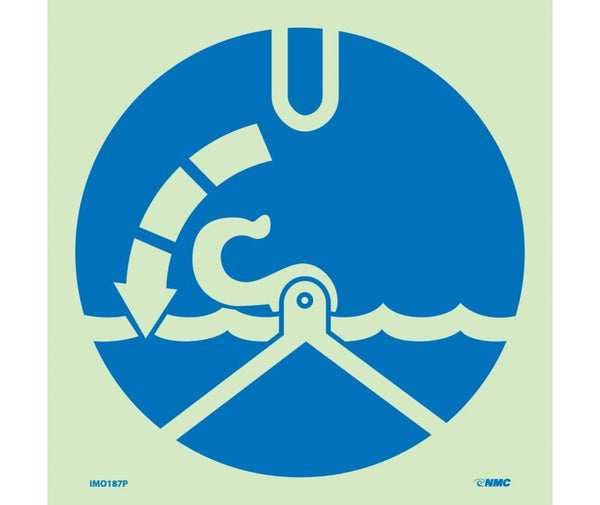 IMO, SYMBOL, RELEASE FALLS, 6X6, GLOW VINYL LAMINATED