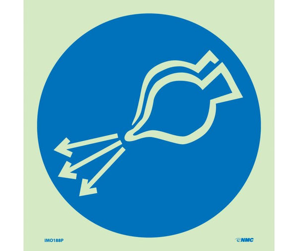 IMO, SYMBOL, START AIR SUPPLY, 6X6, GLOW VINYL LAMINATED