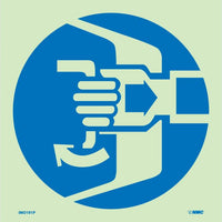 IMO, SYMBOL, SECURE HATCHES, 6X6, GLOW VINYL LAMINATED