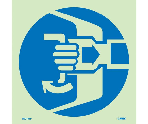 IMO, SYMBOL, SECURE HATCHES, 6X6, GLOW VINYL LAMINATED