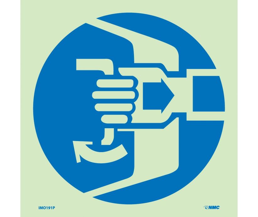 IMO, SYMBOL, SECURE HATCHES, 6X6, GLOW VINYL LAMINATED