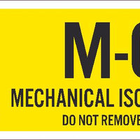 Mechanical Isolation Point Labels Sequential Numbering 1-10