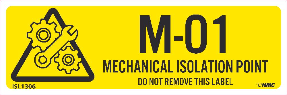 Mechanical Isolation Point Labels Sequential Numbering 1-10