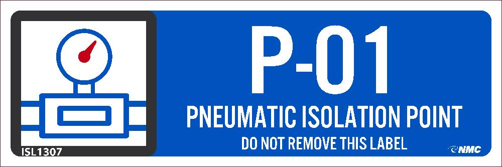 Pneumatic Isolation Point Labels Sequential Numbering 1-10