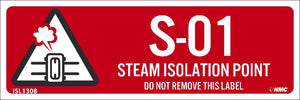 Steam Isolation Point Labels Sequential Numbering 1-10