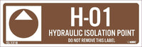 Hydraulic Isolation Point Labels Sequential Numbering 1-10
