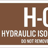 Hydraulic Isolation Point Labels Sequential Numbering 1-10