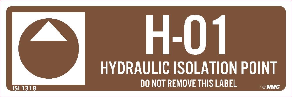 Hydraulic Isolation Point Labels Sequential Numbering 1-10