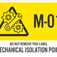 Mechanical Isolation Point Labels Sequential Numbering 1-10
