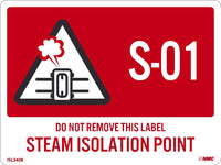 Steam Isolation Point Labels Sequential Numbering 1-10
