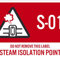 Steam Isolation Point Labels Sequential Numbering 1-10