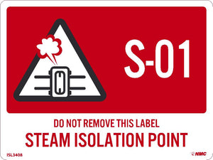 Steam Isolation Point Labels Sequential Numbering 1-10