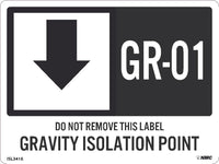 Gravity Isolation Point Labels Sequential Numbering 1-10
