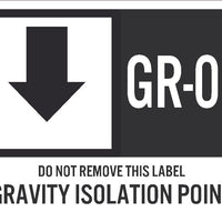Gravity Isolation Point Labels Sequential Numbering 1-10