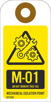 Mechanical Isolation Point Tags Sequential Numbering 1-10
