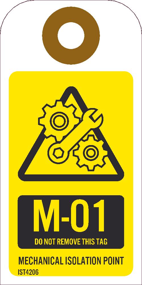 Mechanical Isolation Point Tags Sequential Numbering 1-10