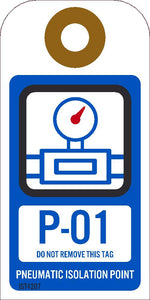 Pneumatic Isolation Point Tags Sequential Numbering 1-10