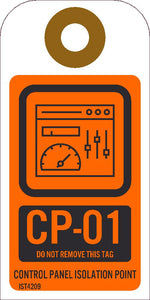 Control Panel Isolation Point Tags Sequential Numbering 1-10