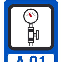 Air Isolation Point Tags Sequential Numbering 1-10