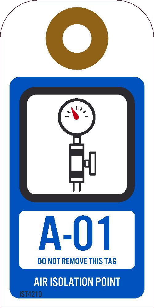 Air Isolation Point Tags Sequential Numbering 1-10