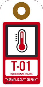 Thermal Isolation Point Tags Sequential Numbering 1-10