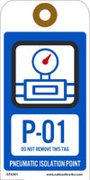 Pneumatic Isolation Point Tags Sequential Numbering 1-10
