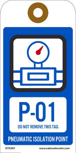 Pneumatic Isolation Point Tags Sequential Numbering 1-10