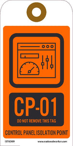 Control Panel Isolation Point Tags Sequential Numbering 1-10