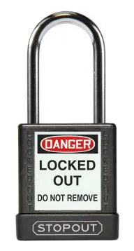 STOPOUT Plastic Body Padlock, Shackle Clearance 1.5
