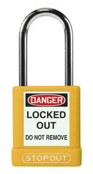 STOPOUT Plastic Body Padlock, Shackle Clearance 1.5